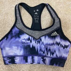 Adidas Techfit size small purple mixed sport bra